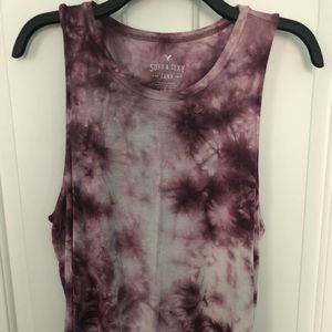 Soft tie dye legging tank top